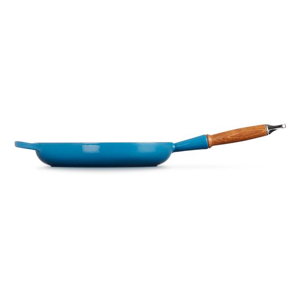 Koekenpan Signature in Geëmailleerd Gietijzer met Houten Handvat 28cm 2,6l Deep Teal 