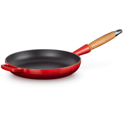 Poêle Signature en fonte émaillée avec manche en bois 28cm 2,6l Cerise  Le Creuset