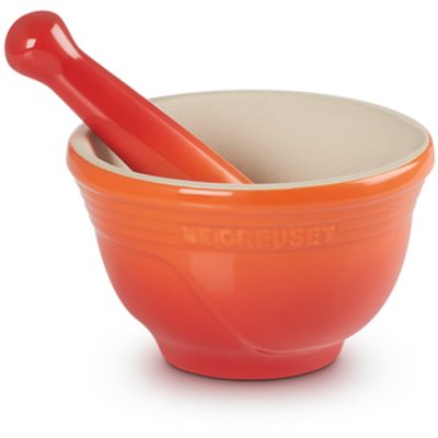 Vijzel in Aardewerk 0,3l Oranjerood  Le Creuset