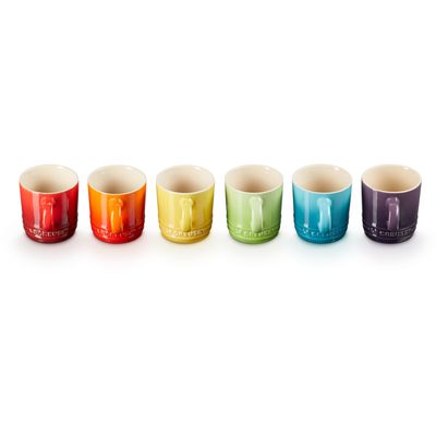 Koffietassen Rainbow Set van 6 in Aardewerk 0,2l 