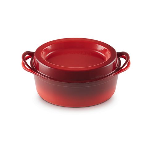 Doufeu® Ovaal in Geëmailleerd Gietijzer 32cm 7,2l Kersenrood  Le Creuset