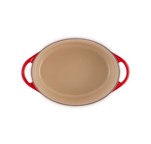 Doufeu® Ovaal in Geëmailleerd Gietijzer 32cm 7,2l Kersenrood  Le Creuset