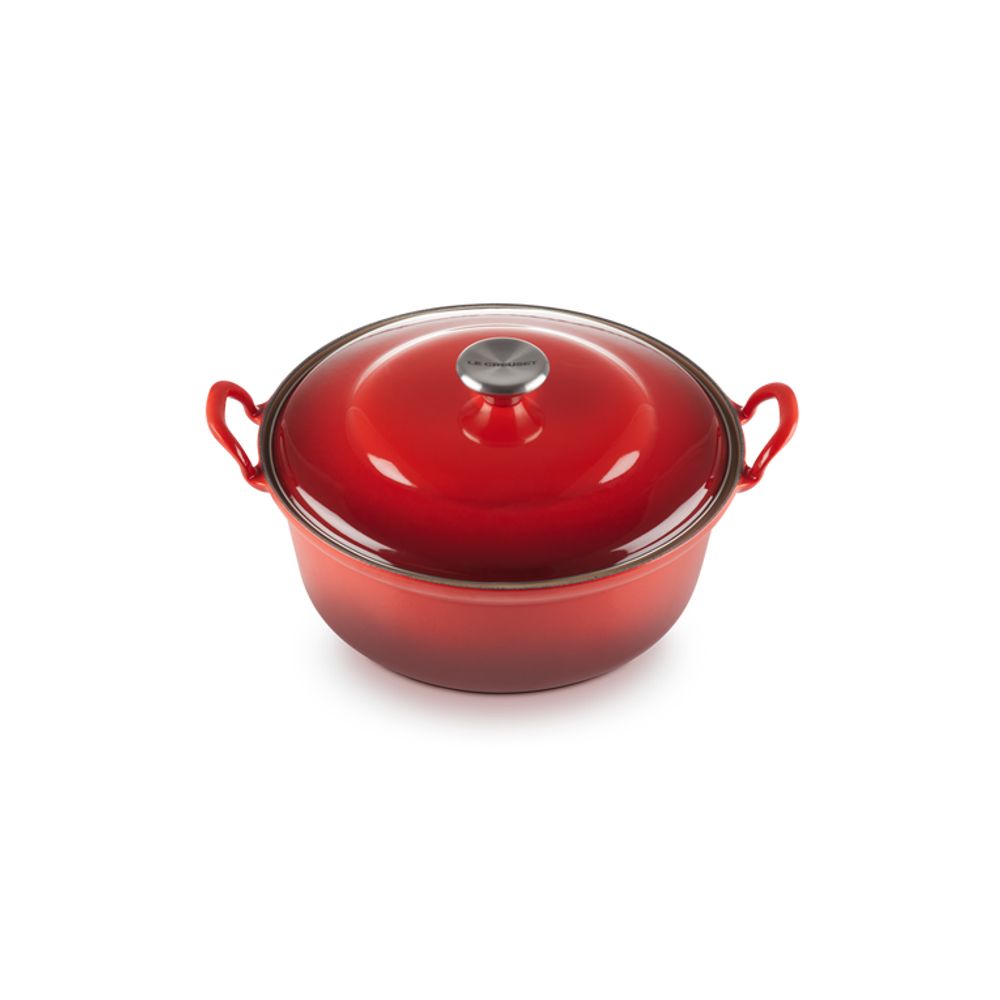 Le Creuset Stoofpotten Faitout in Geëmailleerd Gietijzer 28cm 4,9l Kersenrood