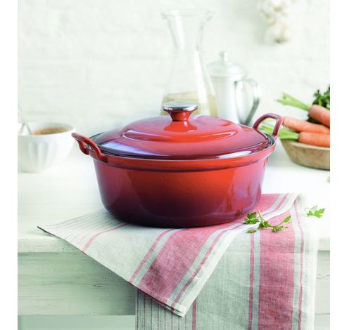 Faitout in Geëmailleerd Gietijzer 28cm 4,9l Cerise  Le Creuset