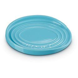 Le Creuset Porte Cuillère Ovale en Poterie Bleu Caraïbe 