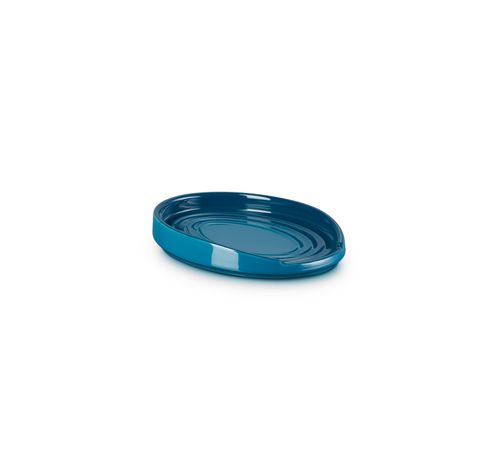 Lepelhouder Ovaal in Aardewerk Deep Teal  Le Creuset