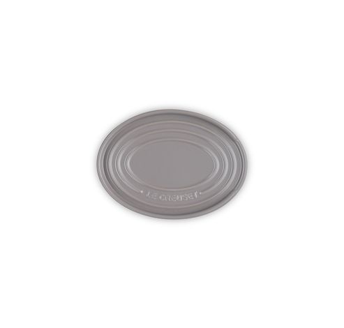 Porte Cuillère Ovale en Faïence Gris Brume  Le Creuset