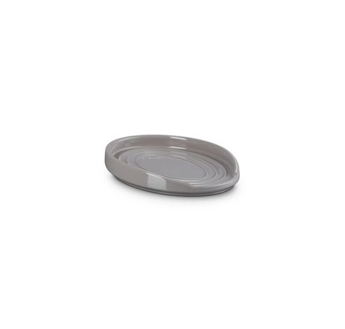 Porte Cuillère Ovale en Faïence Gris Brume  Le Creuset