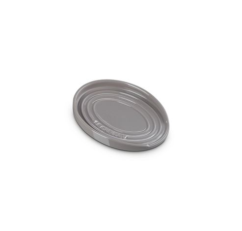 Porte Cuillère Ovale en Faïence Gris Brume  Le Creuset