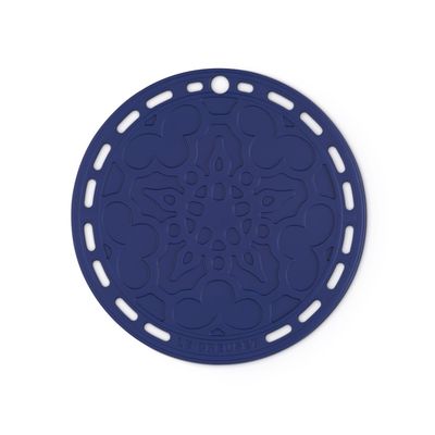 Dessous de Verre Motif Fleur Silicone Azur 20cm 