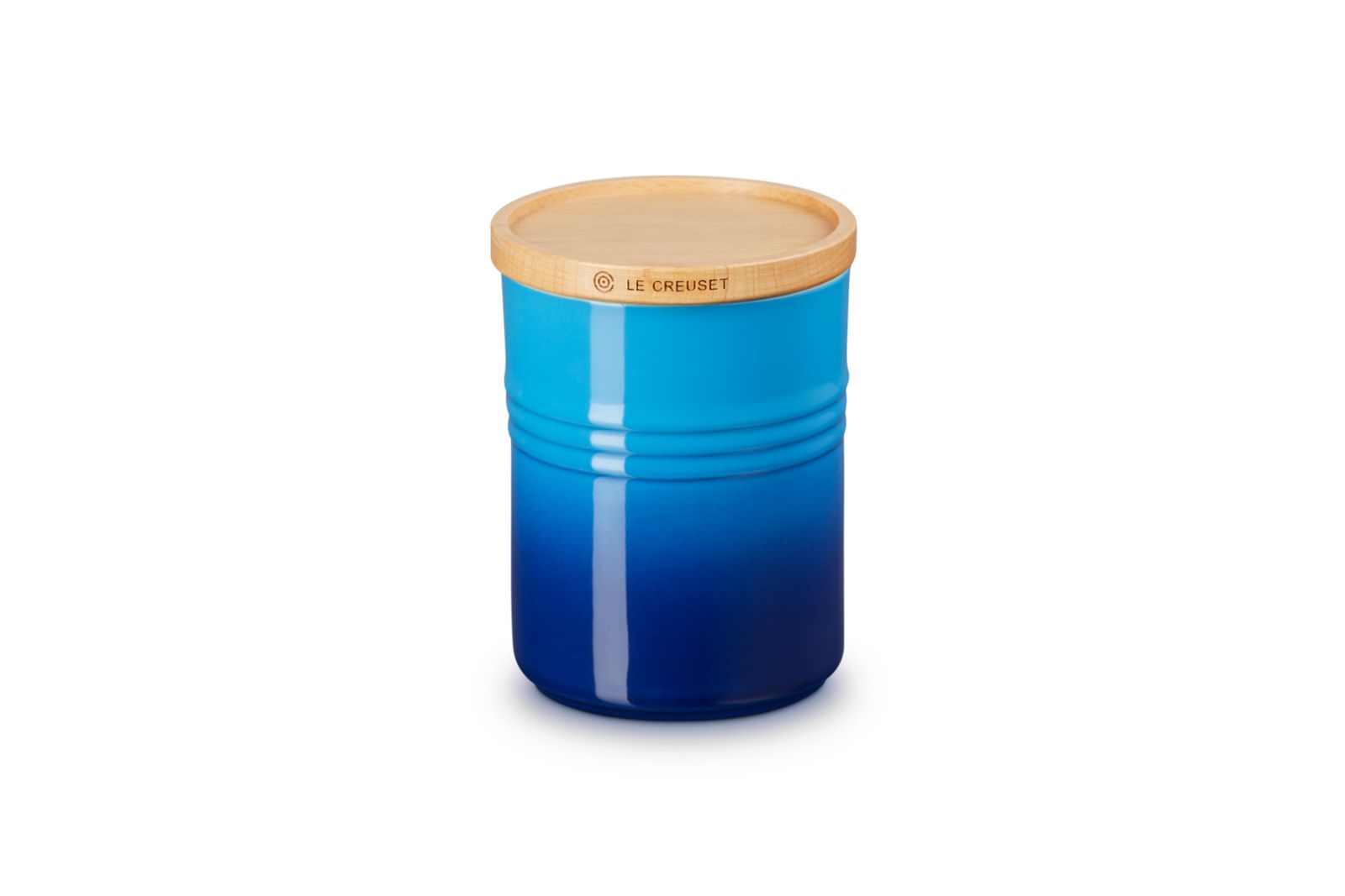 Voorraadpot M in Aardewerk met Houten Deksel 10cm 0,45l Azure
