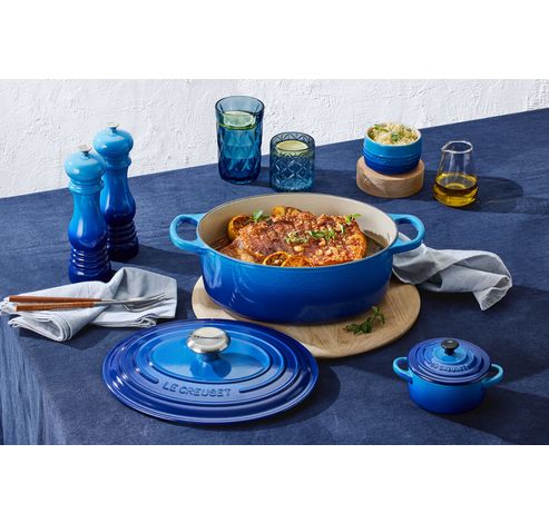 Poêlon Rond en Fonte émaillée Azur 23cm  Le Creuset