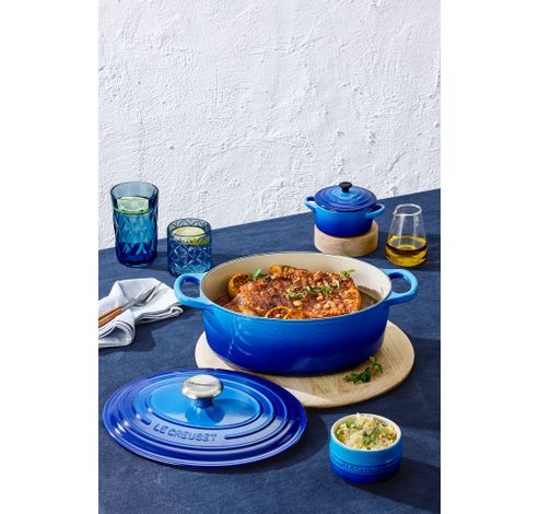 Poêlon Rond en Fonte émaillée Azur 23cm  Le Creuset