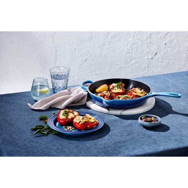 Le Creuset Skillet Rond in Geëmailleerd Gietijzer Azure 23cm