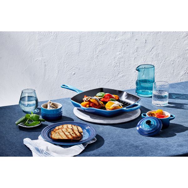 Le Creuset Skillet Hoog in Geëmailleerd Gietijzer Azure 26cm