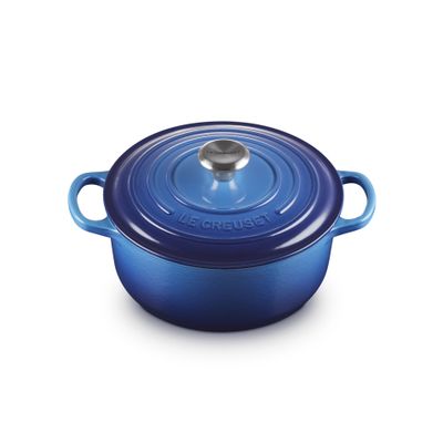 Cocotte Ronde en Fonte Emaillée Azur 20cm 2.4l 