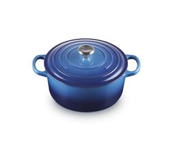 Stoofpan Rond in Geëmailleerd Gietijzer Azure 22cm 3,3l Le Creuset