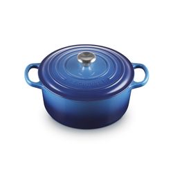 Le Creuset Cocotte Ronde en Fonte Emaillée Azur 22cm 3.3l 