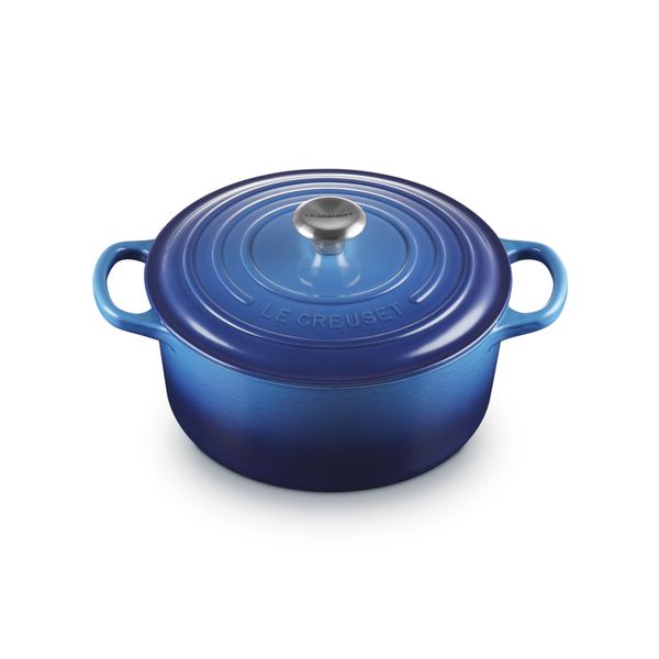 Stoofpan Rond in Geëmailleerd Gietijzer Azure 22cm 3,3l 