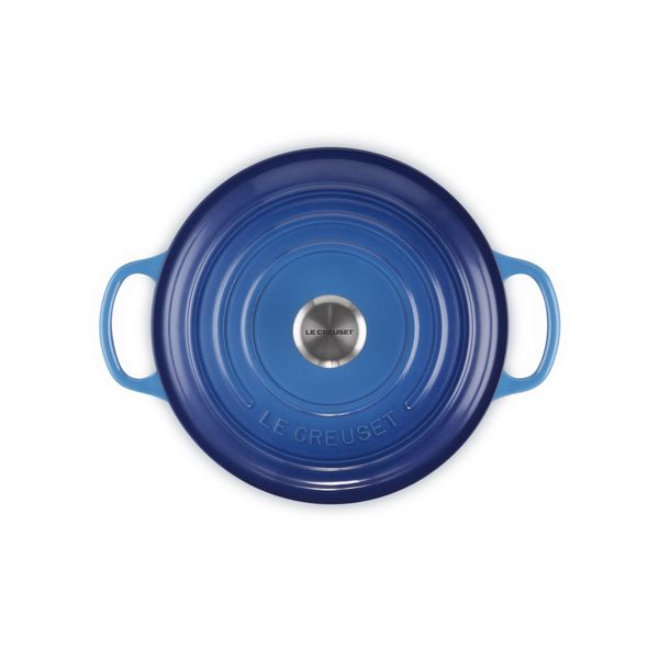 Stoofpan Rond in Geëmailleerd Gietijzer Azure 22cm 3,3l 