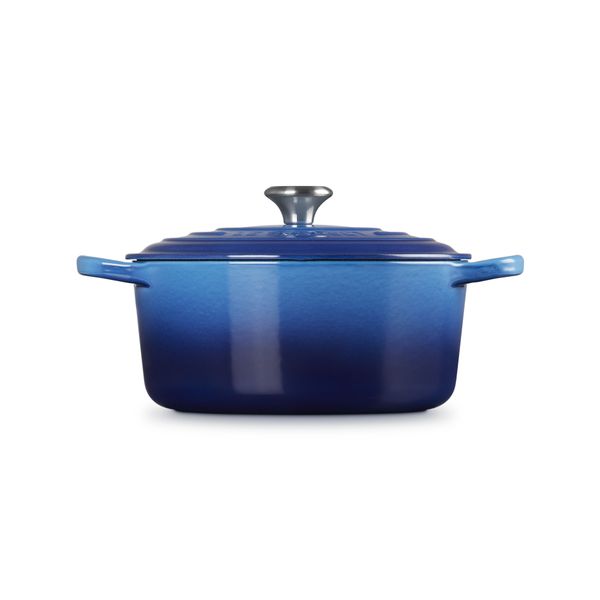 Stoofpan Rond in Geëmailleerd Gietijzer Azure 22cm 3,3l 