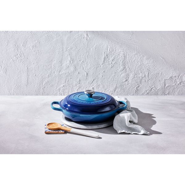 Stoofpan Rond in Geëmailleerd Gietijzer Azure 22cm 3,3l 