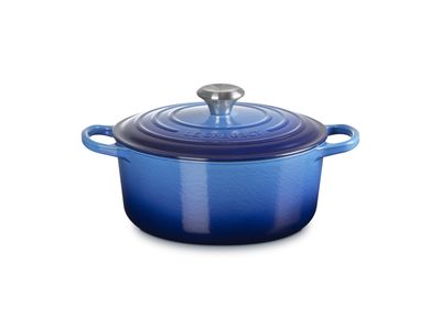 Stoofpan Rond in Geëmailleerd Gietijzer 24cm 4,2l Azure