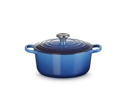 Stoofpan Rond in Geëmailleerd Gietijzer Azure 24cm 4,2l Le Creuset