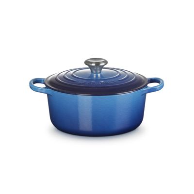 Cocotte Ronde en Fonte Emaillée Azur 24cm 4.2l 