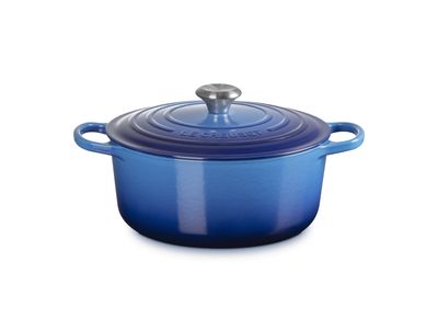 Stoofpan Rond in Geëmailleerd Gietijzer 26cm 5,3l Azure