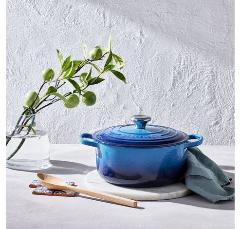 Cocotte Ronde en Fonte Emaillée Azur 26cm 5.3l  Le Creuset