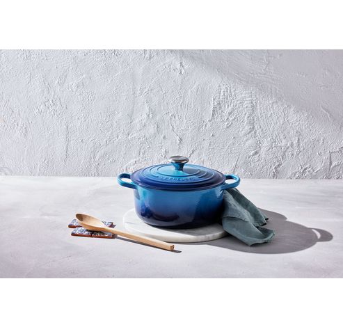 Cocotte Ronde en Fonte Emaillée Azur 26cm 5.3l  Le Creuset