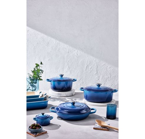 Cocotte Ronde en Fonte Emaillée Azur 26cm 5.3l  Le Creuset