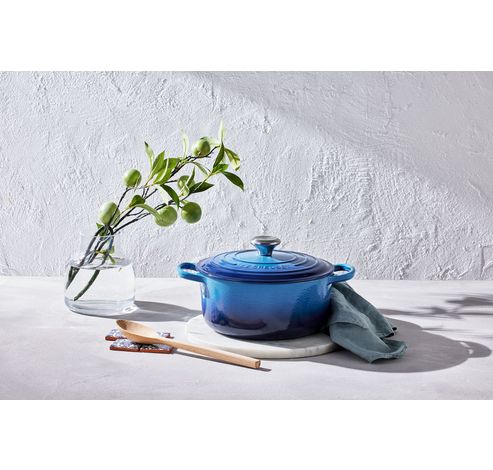 Cocotte Ronde en Fonte Emaillée Azur 26cm 5.3l  Le Creuset