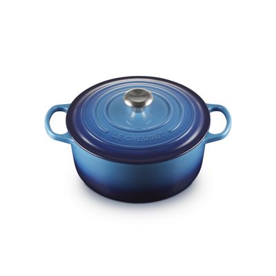 Cocotte Ronde en Fonte Emaillée Azur 26cm 5.3l 