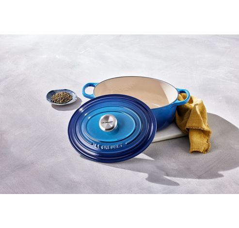 Cocotte Ronde en Fonte Emaillée Azur 26cm 5.3l  Le Creuset