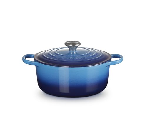 Cocotte Ronde en Fonte Emaillée Azur 26cm 5.3l  Le Creuset