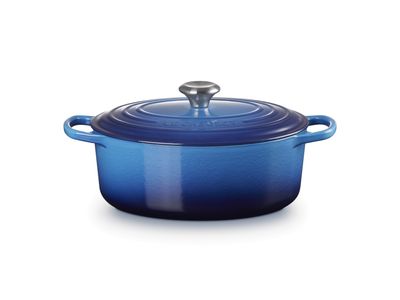 Stoofpan Ovaal in Geëmailleerd Gietijzer 29cm 4.7L Azure