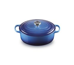 Stoofpan Ovaal in Geëmailleerd Gietijzer Azur 29cm 4.7L Le Creuset