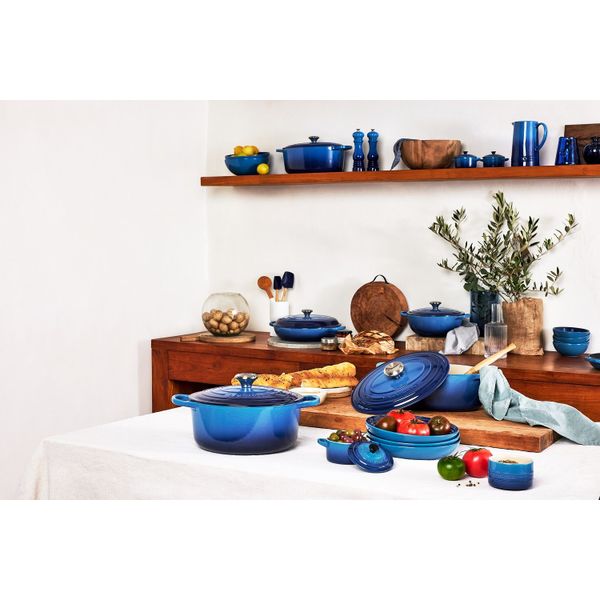 Le Creuset Stoofpan Ovaal in Geëmailleerd Gietijzer Azur 29cm 4.7L