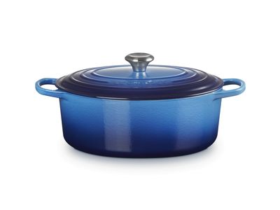 Stoofpan Ovaal in Geëmailleerd Gietijzer 31cm 6,3l Azure