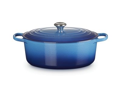 Stoofpan Ovaal in Geëmailleerd Gietijzer 33cm 7,5l Azure