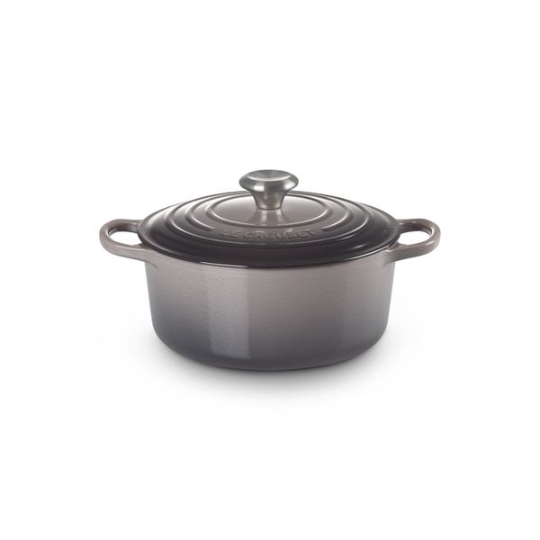 Le Creuset Signature Stoofpan Rond in Geëmailleerd Gietijzer 24cm 4,2l Flint