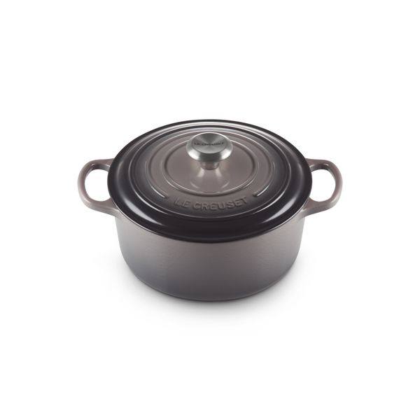 Le Creuset Signature Stoofpan Rond in Geëmailleerd Gietijzer 24cm 4,2l Flint