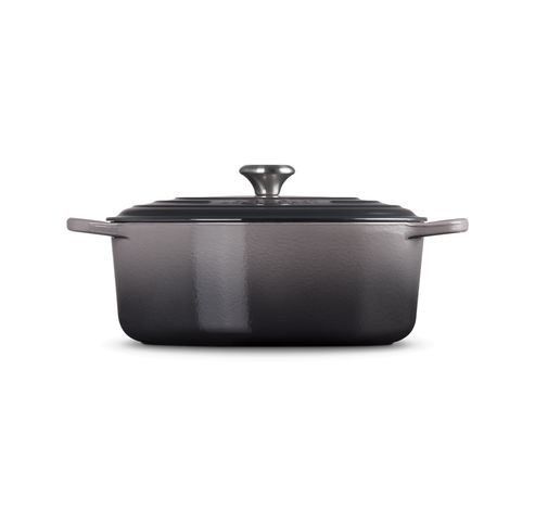 Signature Stoofpan Ovaal in Geëmailleerd Gietijzer 31cm 6,3l Flint  Le Creuset