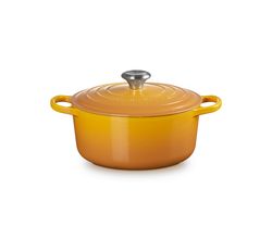 Signature Stoofpan Rond in Geëmailleerd Gietijzer 24cm 4,2l Nectar Le Creuset