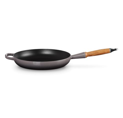 Signature Koekenpan in Geëmailleerd Gietijzer met Houten Handvat 28cm 2,6l Flint  Le Creuset