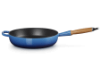Signature Sauteuse in Geëmailleerd Gietijzer met Houten Handvat 28cm 3,6l Azur 