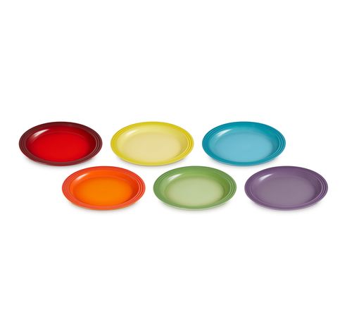 Grande assiette set de 6 Arc-en-ciel 27cm  Le Creuset