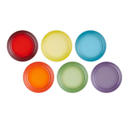 Grande assiette set de 6 Arc-en-ciel 27cm  Le Creuset